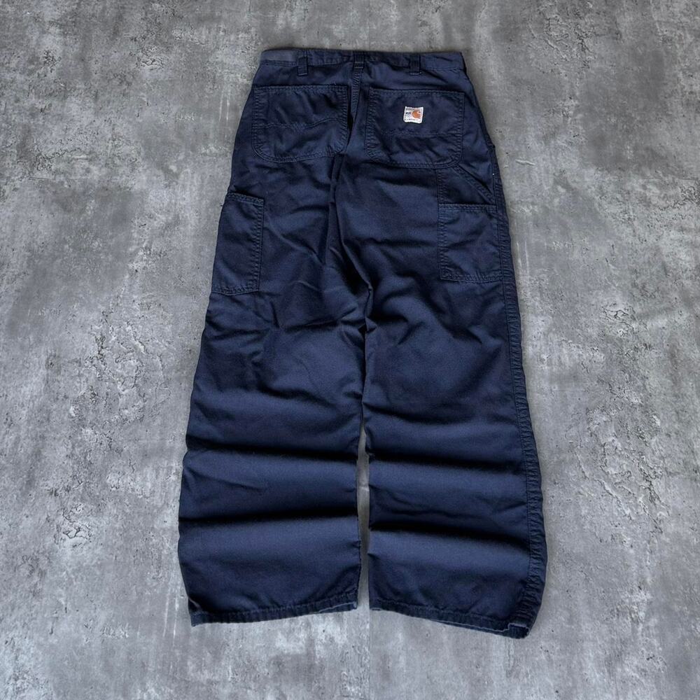 Vintage Y2K Carhartt Baggy Navy Blue Lightweight Carpenter Pants